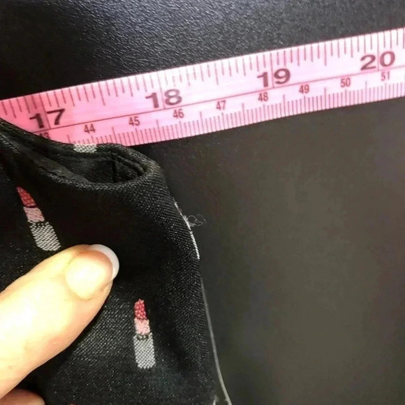 Maison Jules Sleeveless Fit & Flare Midi Dress,zipper back,lipstick pattern - Picture 6 of 9